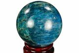 Bright Blue Apatite Sphere - Madagascar #121796-1